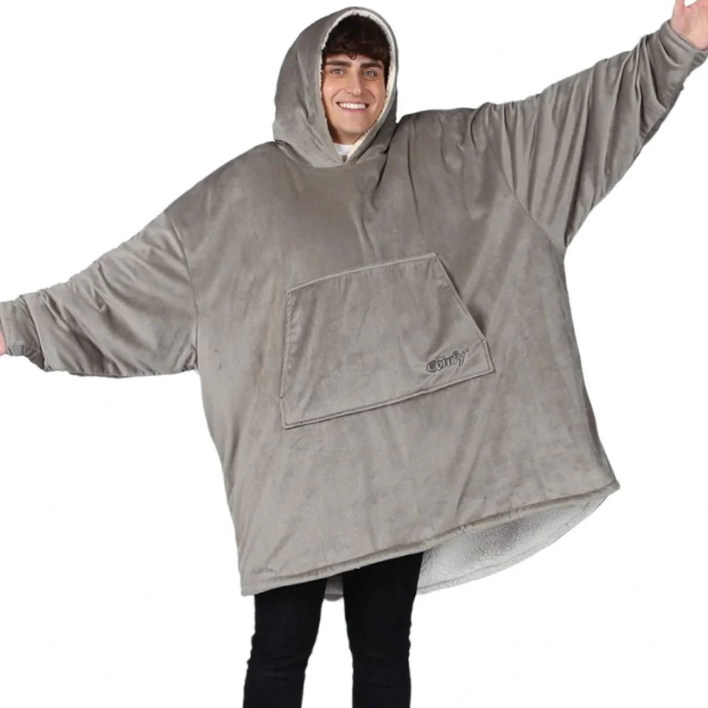 COMFY Original Oversized Microfiber & Sherpa Wearable Blanket EUC